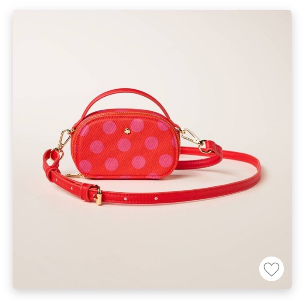 Target x Kate Spade Red & Pink Polka Dot Mini Crossbody Bag NWT